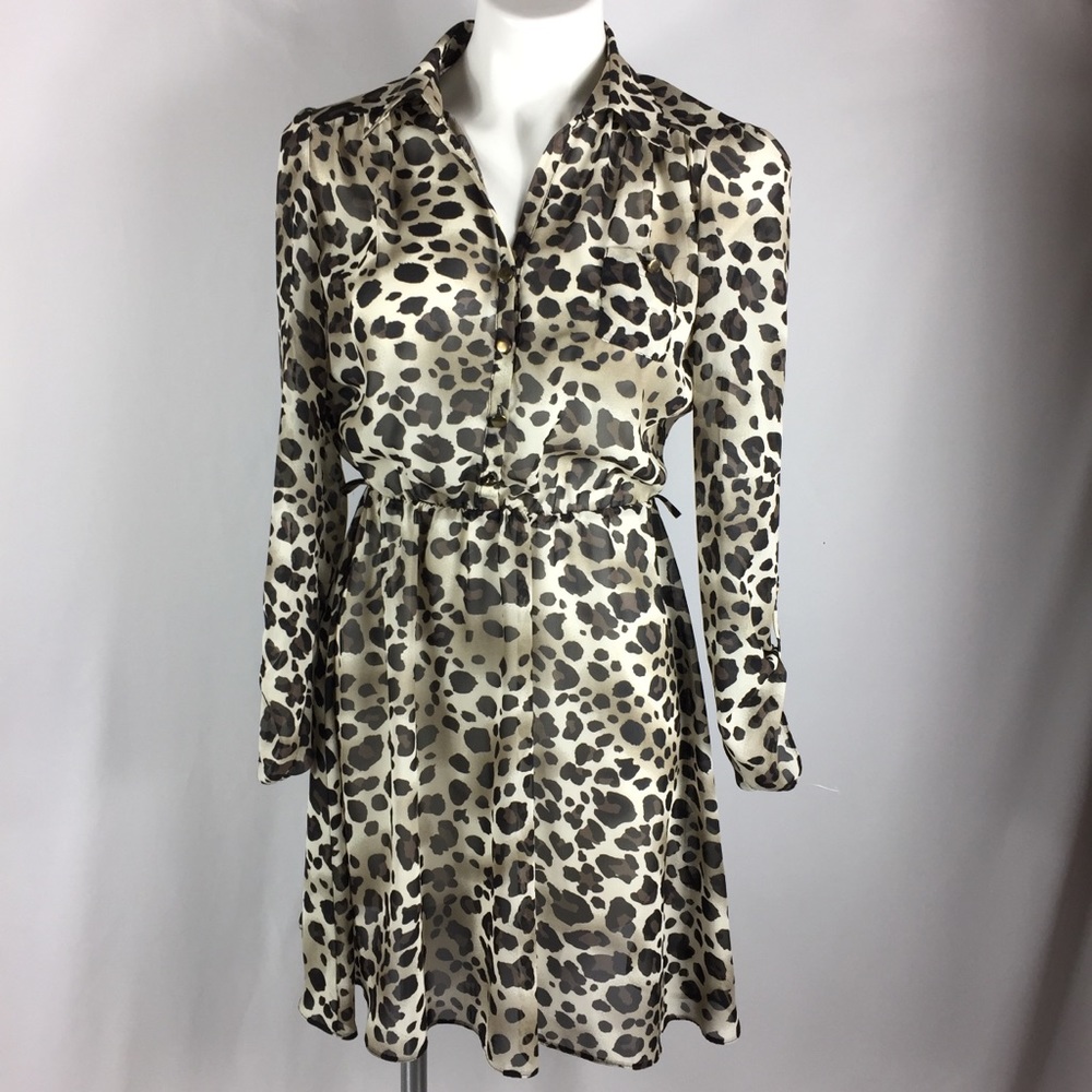 Semi-Sheer Leopard Dress